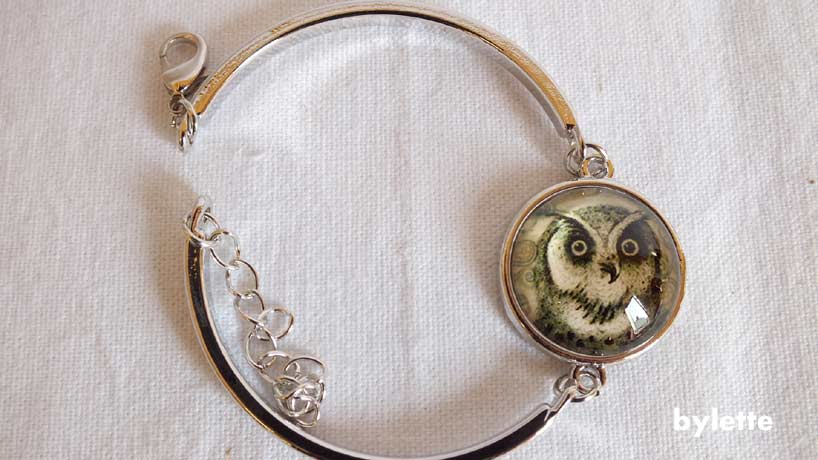Ring bracelet fantasy owl